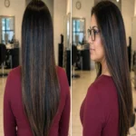 Mocha brunette balayage with seamless ribbons, soft movement, and healthy shine at Box Office Hair in Winter Springs, Florida.