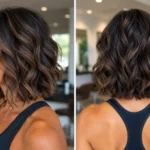 Soft brunette balayage bob by Box Office Hair, Winter Springs, FL